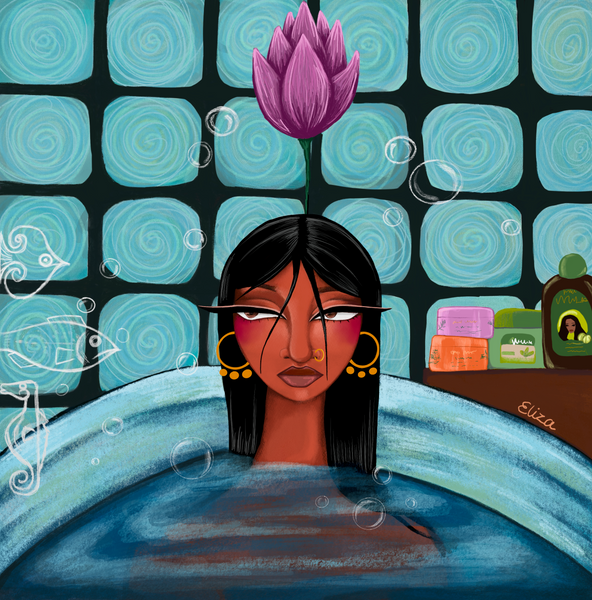 zoned out in the bathtub